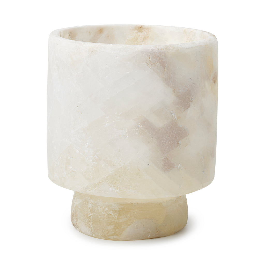Alabaster fyrfadsstage coupe